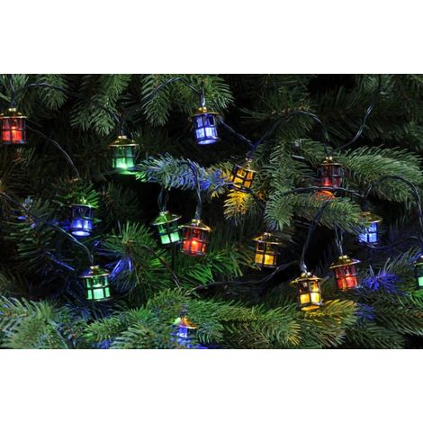 20 Multi Colour Timer Lantern Fairy Christmas Lights Battery Operated