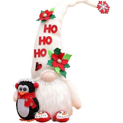 Adorables poupées décoratives avec lumière LED, parfaites pour décorer une table de Noël ou offrir en cadeau.