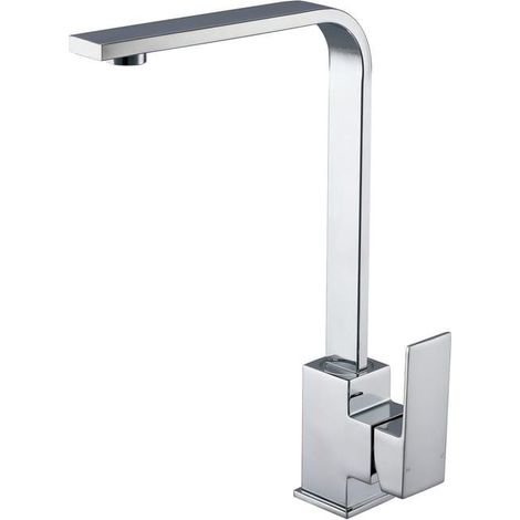 Robinet de cuisine Carré, mitigeur de cuisine moderne, robinet mitigeur chromé intégré (Référence produit : 96605983 Offre : mkh25.7.9-7) (1/5)
