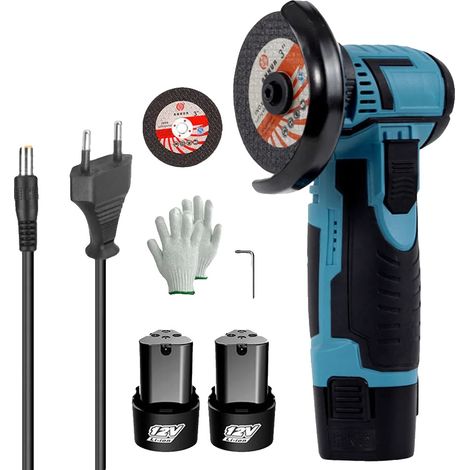 Smerigliatrice angolare, motore brushless, batteria al litio ricaricabile, con 2 batterie (1/2)