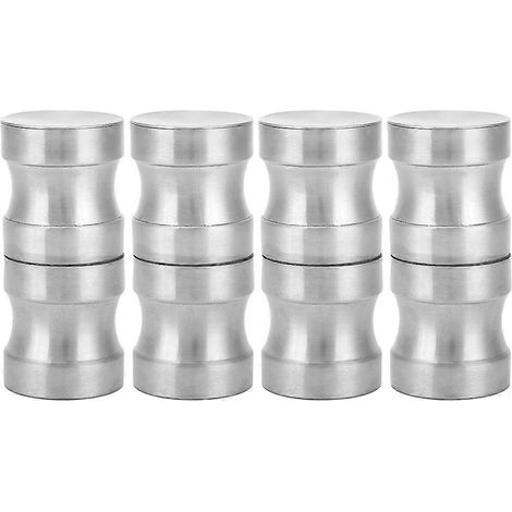 Lot de 4 poignées de porte de douche en verre, inox 304, accessoires de salle de bain, tirettes et boutons pour porte coulissante, finition brossée (1/5)