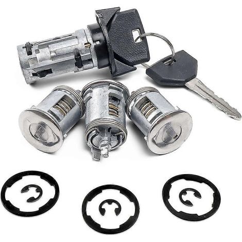 5161055AA Cylindre de serrure de contacteur d'allumage avec serrure de porte et clé pour Jeep Wrangler 1991-1996 (1/5)