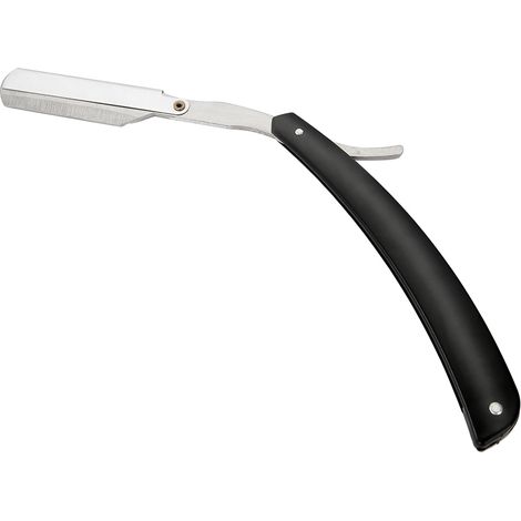 Rasoir de barbier à lame droite en acier inoxydable, pliable, pour salon de coiffure (1/5)