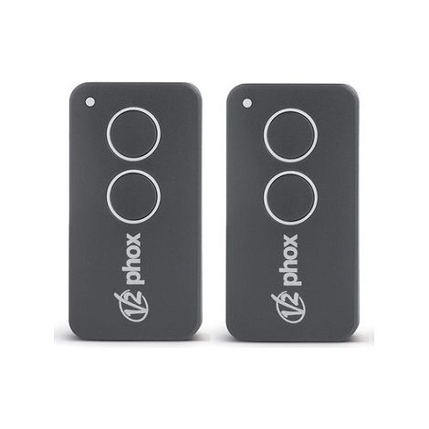 V2 PHOX 2 Contrat 47 - Lot de 2 télécommandes 2 boutons Pour portails et garages - Rolling Code - 433,92 MHz - Compatible WALLY / MR2 -