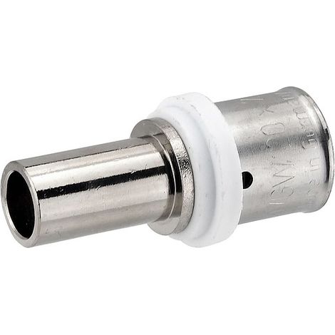 Pressfitting-Übergang 20 x 2,0 mm MV-Rohr auf 15 mm Kupferrohr - Pressanschluss vernickelt