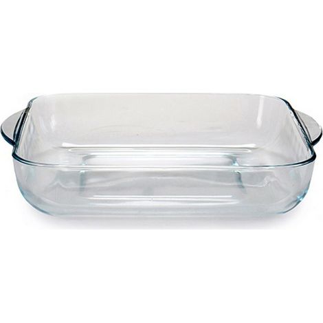 Borcam 1690037 Juego de 2 bandejas de Horno Care Cristal Transparente, 31,5 x 28 x 6 cm (1/4)