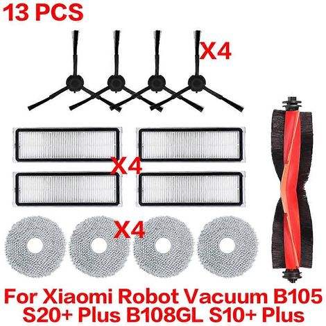 Filtre pour aspirateur brosse pour aspirateur Filtre de brosse pour aspirateur filtre de Robot Aspirateur S20+ / S10 Plus / B108GL B105 / B108CN Accessoires Filtre Main Side Brosse Serpillière (1/5)