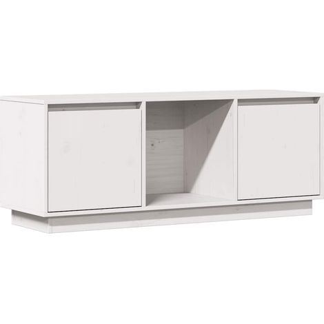 Maison Exclusive - TV-Schrank Weiß 110,5x35x44 cm Massivholz Kief
