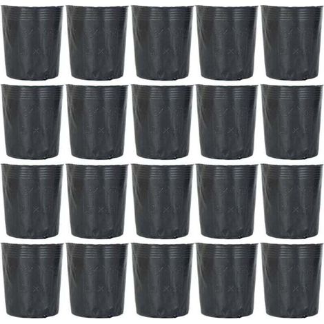 Lot de 300 pots en plastique pour semis et semis 8 x 8 cm H354 (1/4)