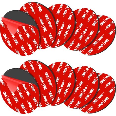 Tampons De Ruban Adhésif Double Face Extra Fort, 10pcs Ruban Adhésif Double Face, résistant à l'eau et aux températures élevées pour de la voiture, de la maison, du bureau, 80mm1.1mm (1/5)
