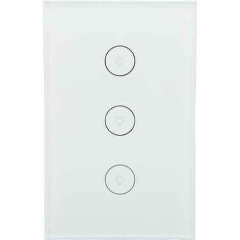 Interrupteur intelligent WiFi avec télécommande, commande vocale et minuterie tactile WiFi, norme américaine 100-240 V (1/5)