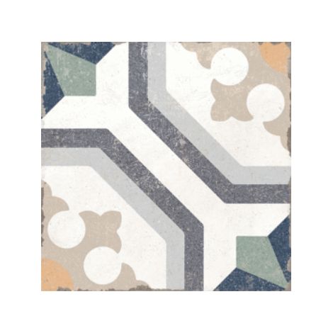 Carrelage sol grès cérame émaillé effet carreaux de ciment 20x20 cm – Résistant au gel – Surface mate pour cuisine et intérieur