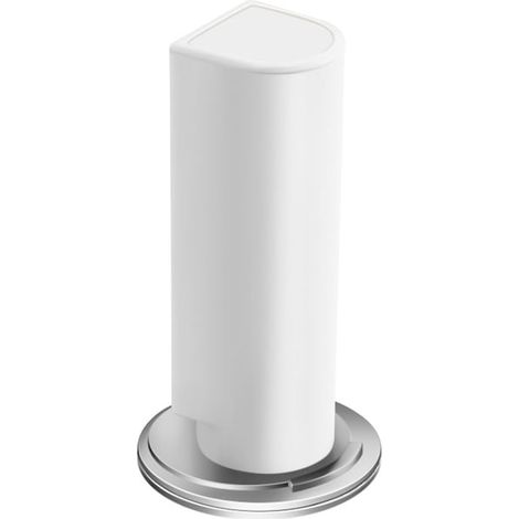Butée de porte magnétique invisible Ez-Stop, ultra-mince, anti-trébuchement, protection enfant et compatible avec les robots aspirateurs, blanche (1/5)