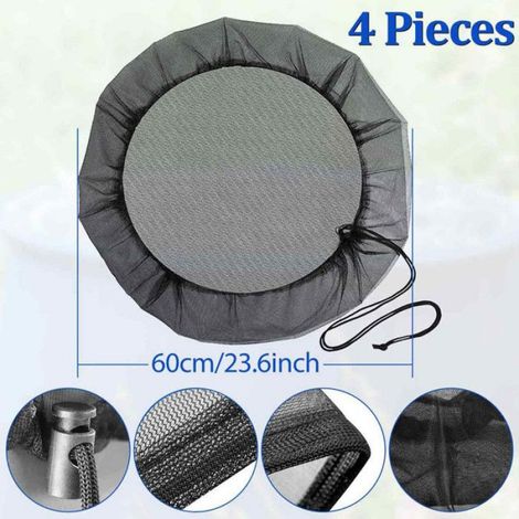 Filet Recuperateur Eau - Diametre 60 Cm - Pour Citerne Ou Fût Pluie - Polyester Noir - Lot De 4 (1/5)