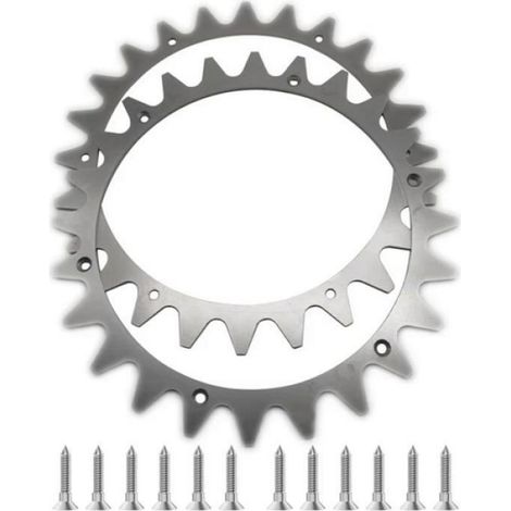 Roue De Traction - 225 mm - Clous Antidérapants - Pour Tondeuse À Gazon Robotique - Lot De 2 (1/5)