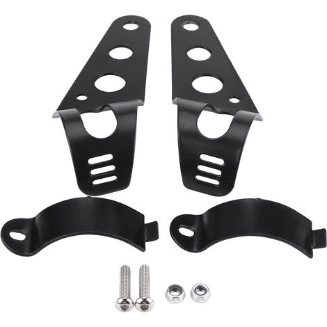 RASTKY Motorrad-Scheinwerferhalterung, große Scheinwerferhalterung aus Eisen für Motorradmodifikationen (Schwarz). (1/5)