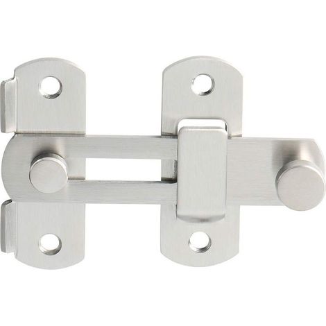 Verrou Porte Interieure Loquet Porte Exterieur, Fermeture Loquet à Bascule Serrure Verrou Portail en Acier Inoxydable pour Fenêtre, Placard et Jardin, Brossé, 2,5MM Épaisseur (1/5)