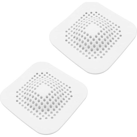 Kaelt - 2 pièces Filtre Baignoire Cheveux Filtre Évier en Silicone Filtre Attrape Cheveux Douche,Filtre Evier de Cuisine avec Ventouse,pour évier de Cuisine,Salle de Bain,( Blanc) (1/5)