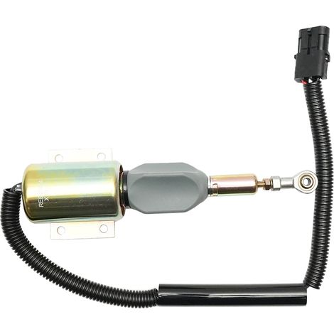 Elettrovalvola di spegnimento pompa iniezione 24V per John Deere, codici OEM RE502474, RE516083 (1/5)