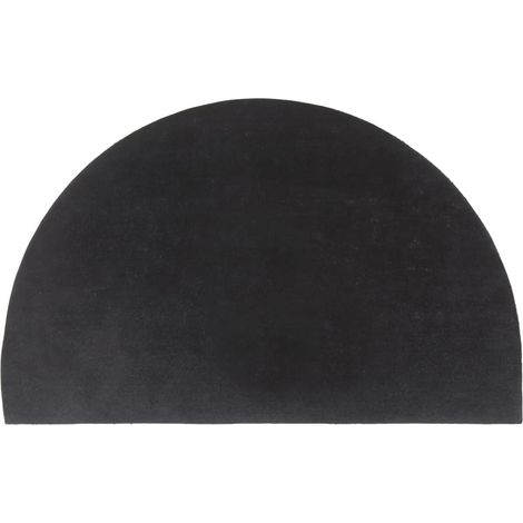 Maison Exclusive - Fußmatte Dunkelgrau Halbrund 50x80 cm Kokosfas