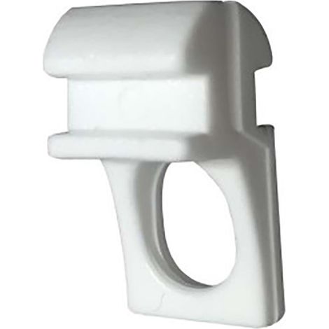 Secodir – Glisseurs asymétriques plastifiés pour tringles Unirail et Decorail – Sachet de 20 – Glissement fluide et silencieux – Longueur 2 cm