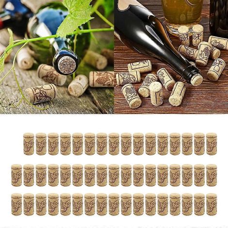 50 bouchons de vin naturels de qualité supérieure, droits, pour bouteilles de vin à faire soi-même (1/4)