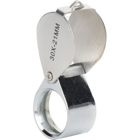 Loupe de bijoutier portable miniature en verre pour identifier les bijoux, les poinçons, les pièces de monnaie, les antiquités et l'argenterie. (1/5)