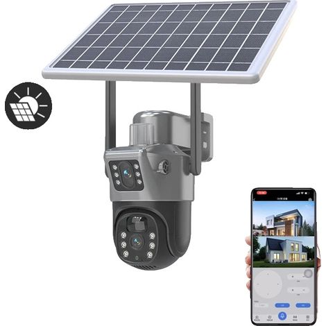 Caméra Solaire, Double Objectif, Connectivité 4G, Caméra 4G uniquement UE (1/2)