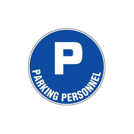 Panneau Parking personnel - Rigide Ø450mm - 4080109