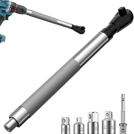 Extensión descentrada de alta resistencia de 1/2 pulgada, herramienta para trabajos en espacios confinados, llave de accionamiento bidireccional (1/2 pulgada) (1/5)