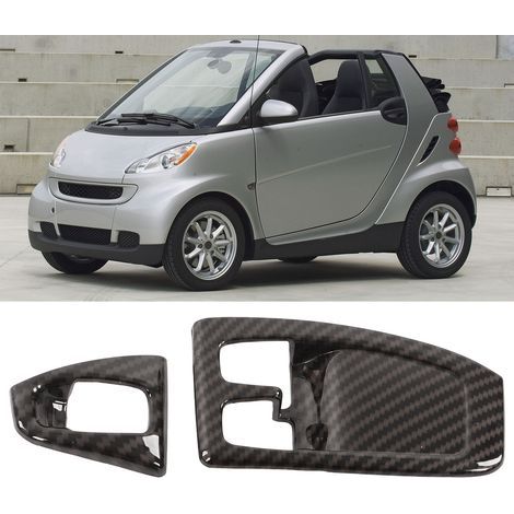Cachette pour interrupteur de levage des vitres Style Fibre de Carbon pour Smart Fortwo W451 Phase II 2011‑2014 (1/5)