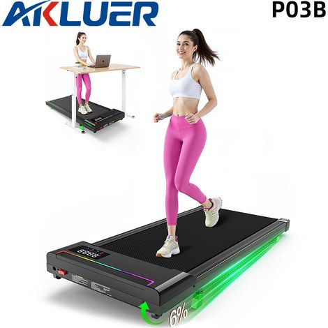 Akluer P03B Laufband Einsteigermodell 1-6km/h 6% Feste manuelle Steigung Lauffläche 8838cm Fitnessgerät Walking Jogging Laufband für Zuhause, Büro, Fitnessstudio