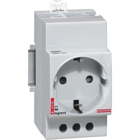 Toma de corriente 10/16 A 250V 2P+T con obturador LEGRAND 004285 (1/2)