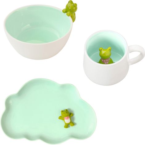 Miam Grenouille - Lot de vaisselle 3 pièces pour enfant (1/5)