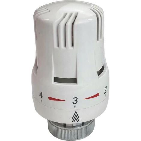 White Radiator Thermostatic TRV Valve Head Replacement M30 x 1.5 Universal for All Manufacturers (1/5)