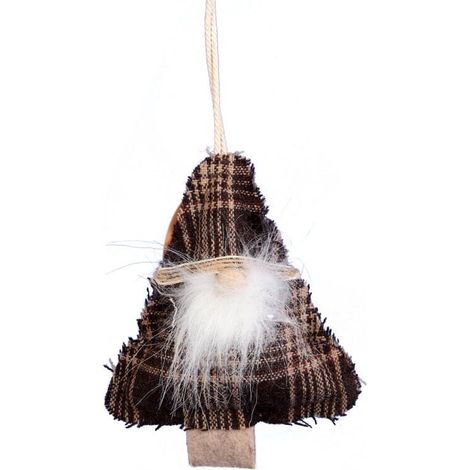 Weihnachtsschmuck, Stoffanhänger, 12 cm, braun (1/2)