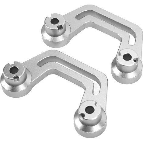 Supports de fixation argentés pour feux de pare-brise (montant A) (paire) pour Jeep Wrangler JL JLU 2018-2022 (1/5)