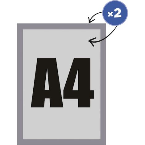 Cornice magnetica per poster formato A4, stampa fronte/retro, colore argento. (1/4)