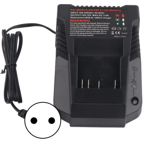 14V-18V Lithium-Batterieladegerät, intelligenter Ladeerhaltungslader für Bosch BC660 BC1880 Batterien, 100-240V Netzstecker.