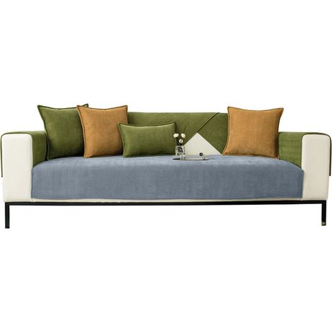 Housse de canapé lavable en chenille douce - Nouvelles housses de coussins d'assise, housse antidérapante pour canapé d'angle 1, 2 ou 3 places, protection de meubles (1/5)