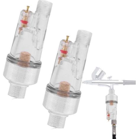 2pcs Mini filtre à air et séparateur d’eau 9,51 mm (1/8) pour aérographes