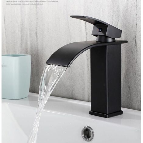 Grifo de lavabo moderno, grifo de baño, grifo de lavabo in cascata, grifo mezclador de lavabo, No incluye watertubes (1/4)
