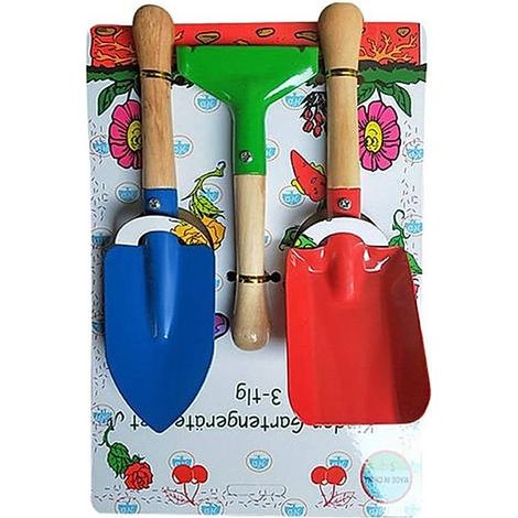Lot de 3 mini outils de jardinage colorés avec poignée ergonomique antidérapante - Truelle de jardinage pour bonsaï (1/3)