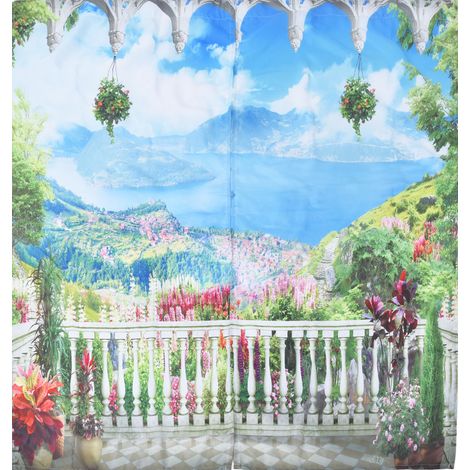 Rideau en fibre de polyester avec impression numérique innovante, occultant pour la maison 150x166cm - Type 24 (1/5)