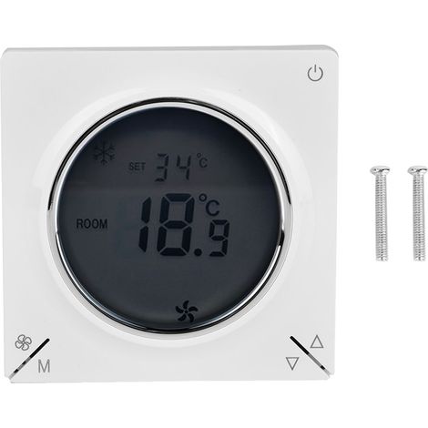 LCD Air Conditioning Fan Coil Central Thermostat Cooling Heating Room Temperature Controller (1/5)