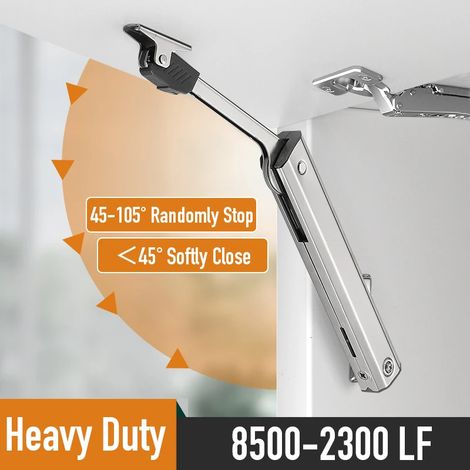 Charnière hydraulique robuste KAK pour armoire, arrêt aléatoire, fermeture amortie, support de porte réglable, quincaillerie pour porte relevable. (1/5)