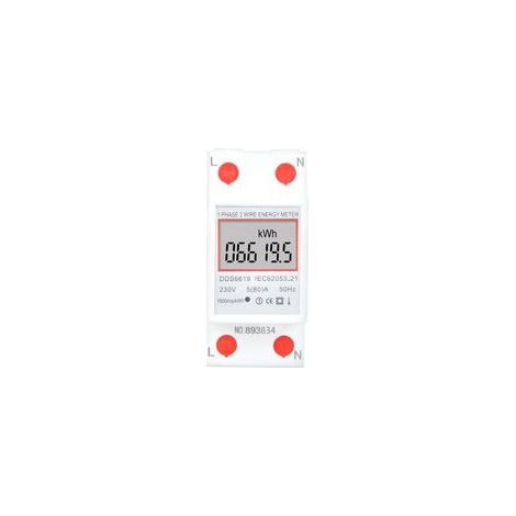 Puissance de rail de vacarme du mètre 2p d'énergie électrique monophasé intelligent de DDS6619-005,230V (1/5)
