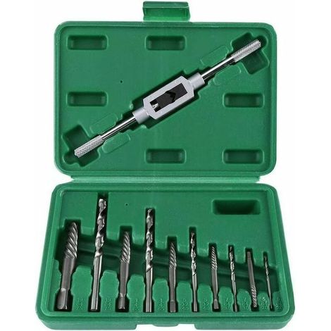 Extractor de tornillos rotos, kit de 11 piezas para extraer tornillos dañados, pernos y sujetadores. (1/4)