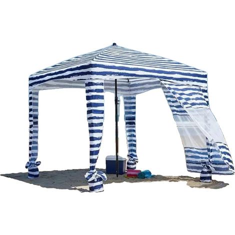Cabane de Plage, Protection Solaire UPF 50+, Design Portable, Bleu Marine (1/2)