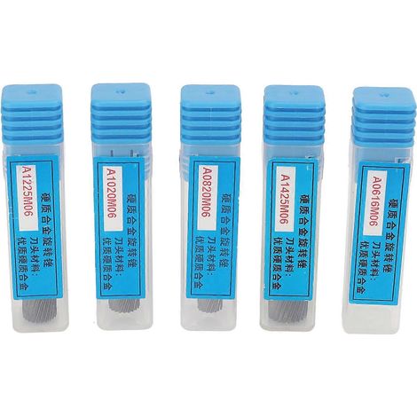 Jeu de 5 fraises en carbure, limes rotatives à affûtage simple face avec queue de 6 mm pour la gravure, le polissage et le perçage (1/5)